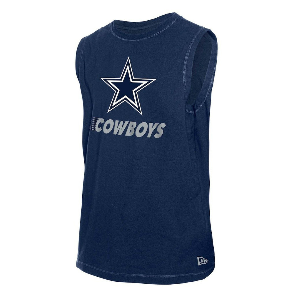 Dallas Cowboys New Era Leisure Collection Muscle Tank Top Navy - NFL