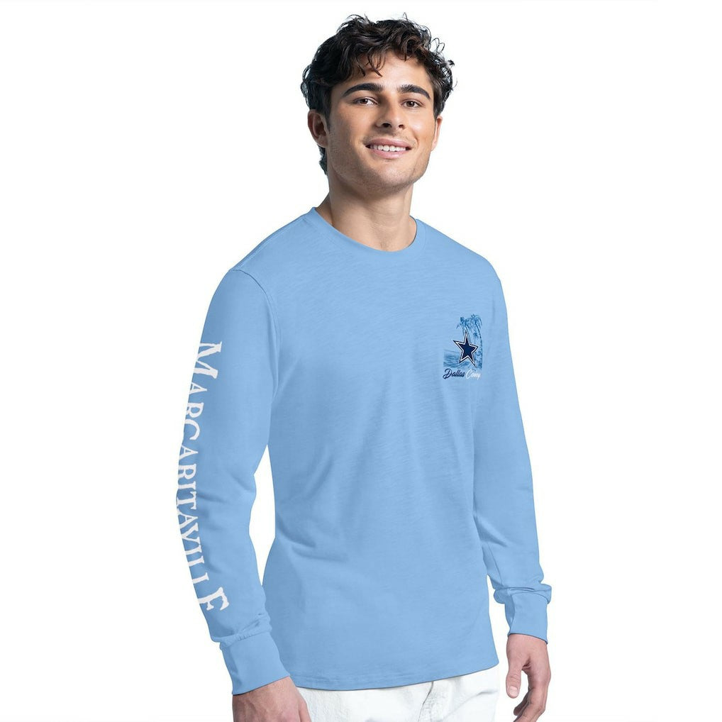 Dallas Cowboys G-III Sports by Carl Banks Margaritaville It's Five O'Clock Somewhere Long Sleeve T-Shirt Light Blue - NFL
