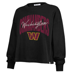 Washington Commanders '47 Women's Plus Size Muse Sydney Long Sleeve T-Shirt Black - 47 brand