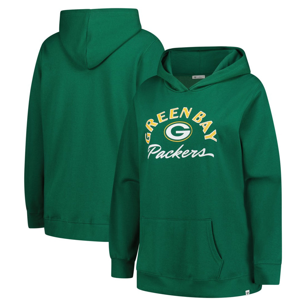 Green Bay Packers '47 Women's Plus Size Whirlwind Naomi Hoodie Green - 47 brand