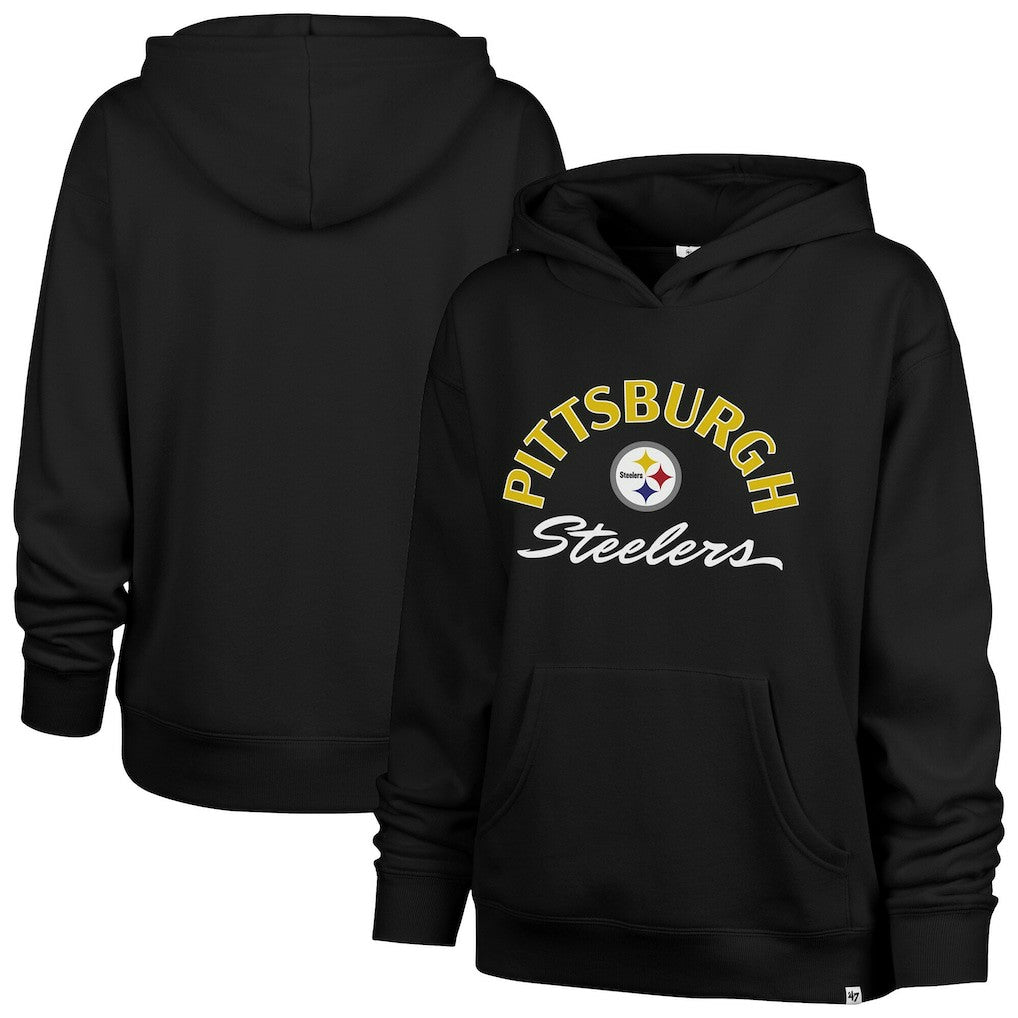 Pittsburgh Steelers '47 Women's Plus Size Whirlwind Naomi Hoodie Black - 47 brand