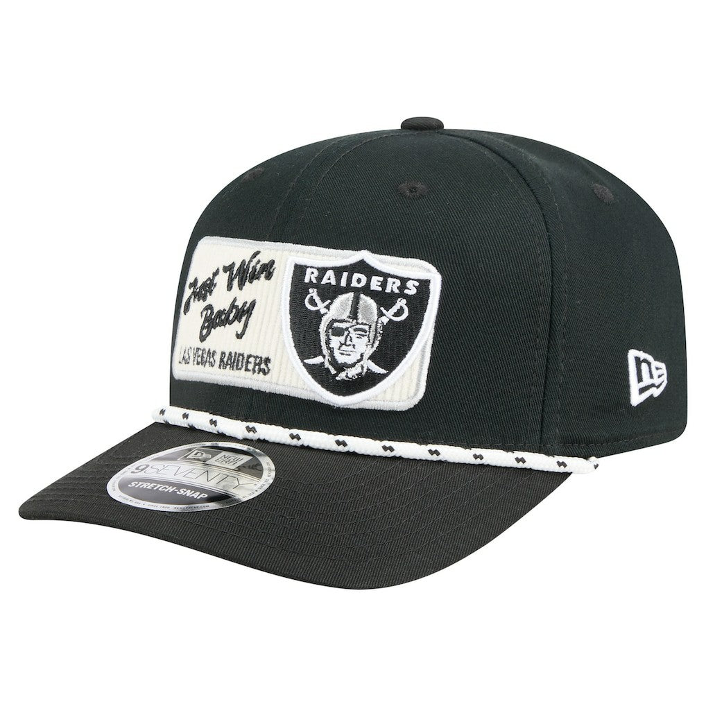 Las Vegas Raiders New Era Chant 9SEVENTY Stretch-Snap Hat Black - NFL