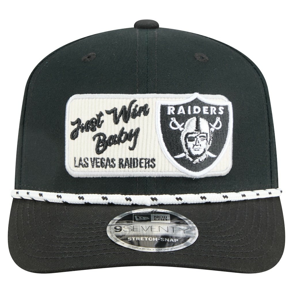 Las Vegas Raiders New Era Chant 9SEVENTY Stretch-Snap Hat Black - NFL