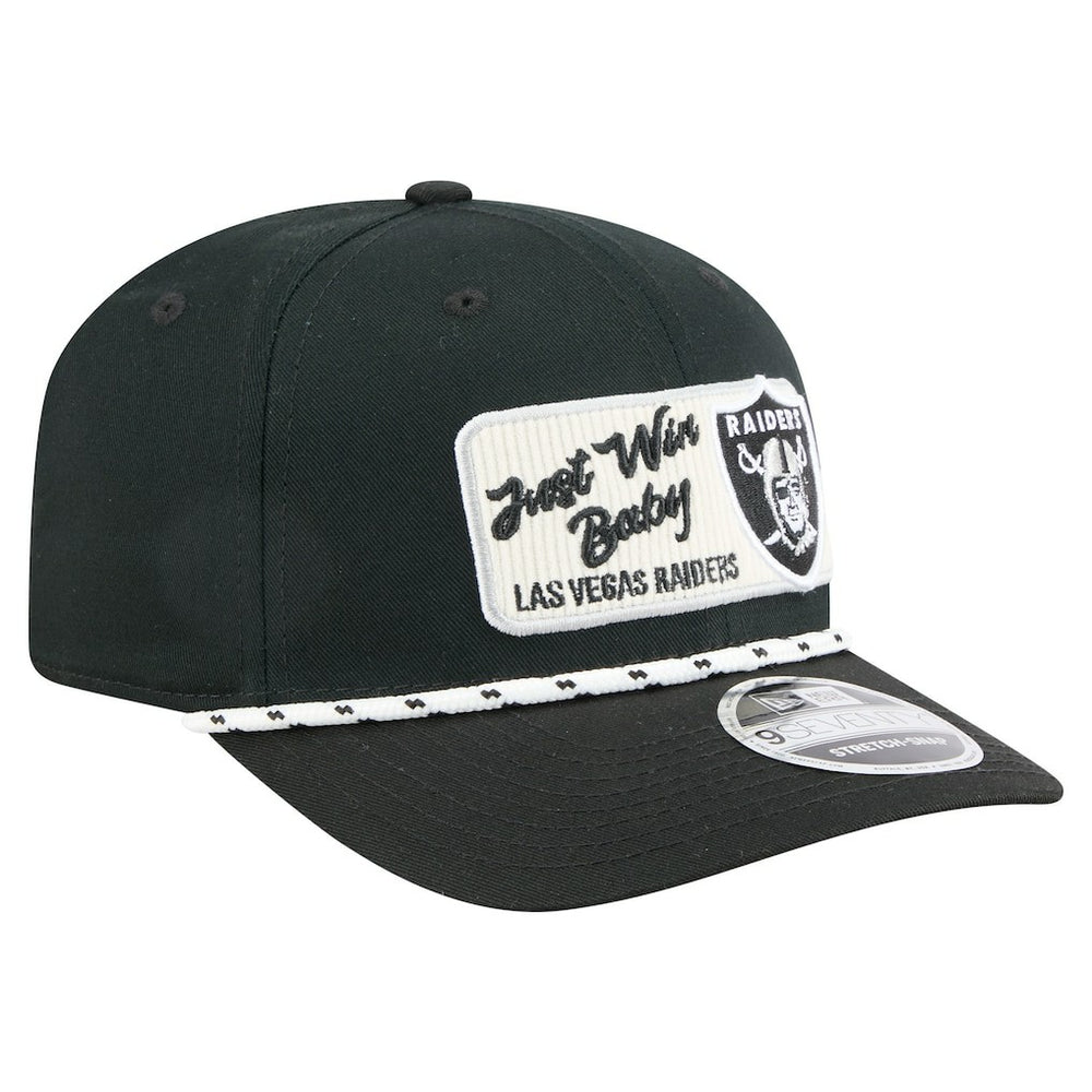 Las Vegas Raiders New Era Chant 9SEVENTY Stretch-Snap Hat Black - NFL