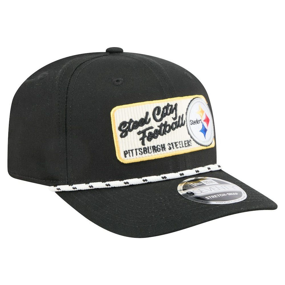 Pittsburgh Steelers New Era Chant 9SEVENTY Stretch-Snap Hat Black - NFL
