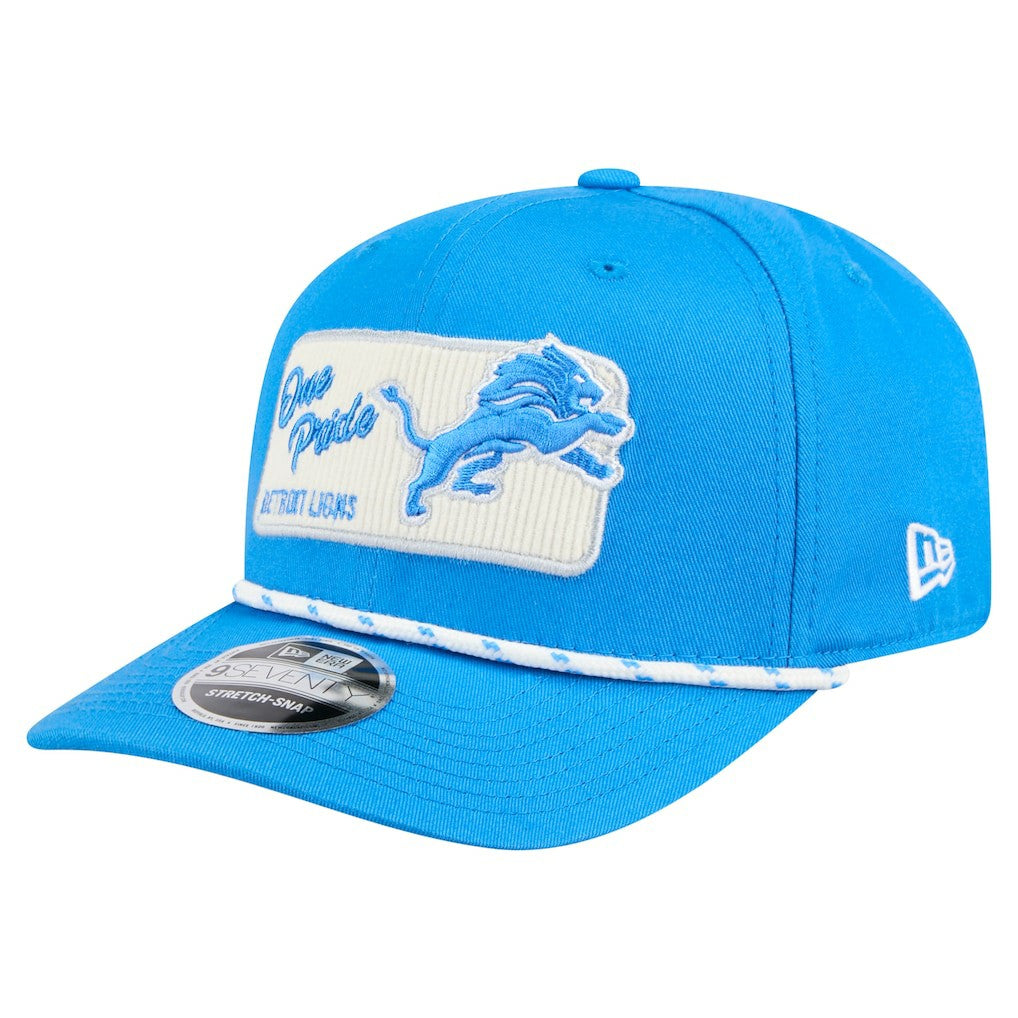 Detroit Lions New Era Chant 9SEVENTY Stretch-Snap Hat Blue - NFL