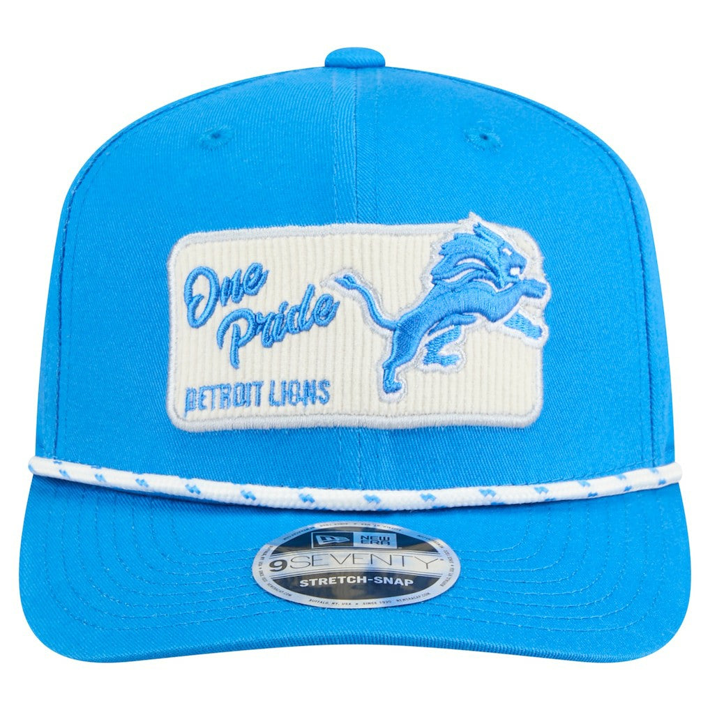 Detroit Lions New Era Chant 9SEVENTY Stretch-Snap Hat Blue - NFL