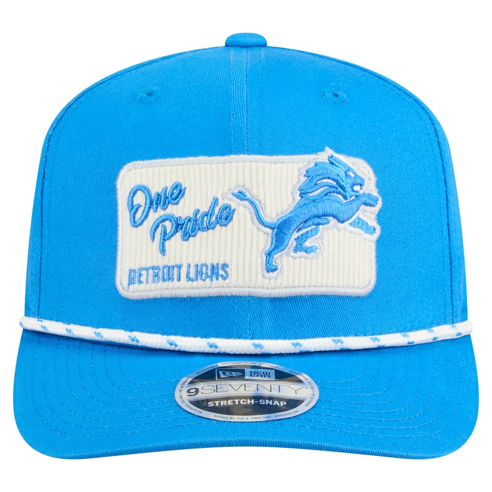Detroit Lions New Era Chant 9SEVENTY Stretch-Snap Hat Blue - NFL