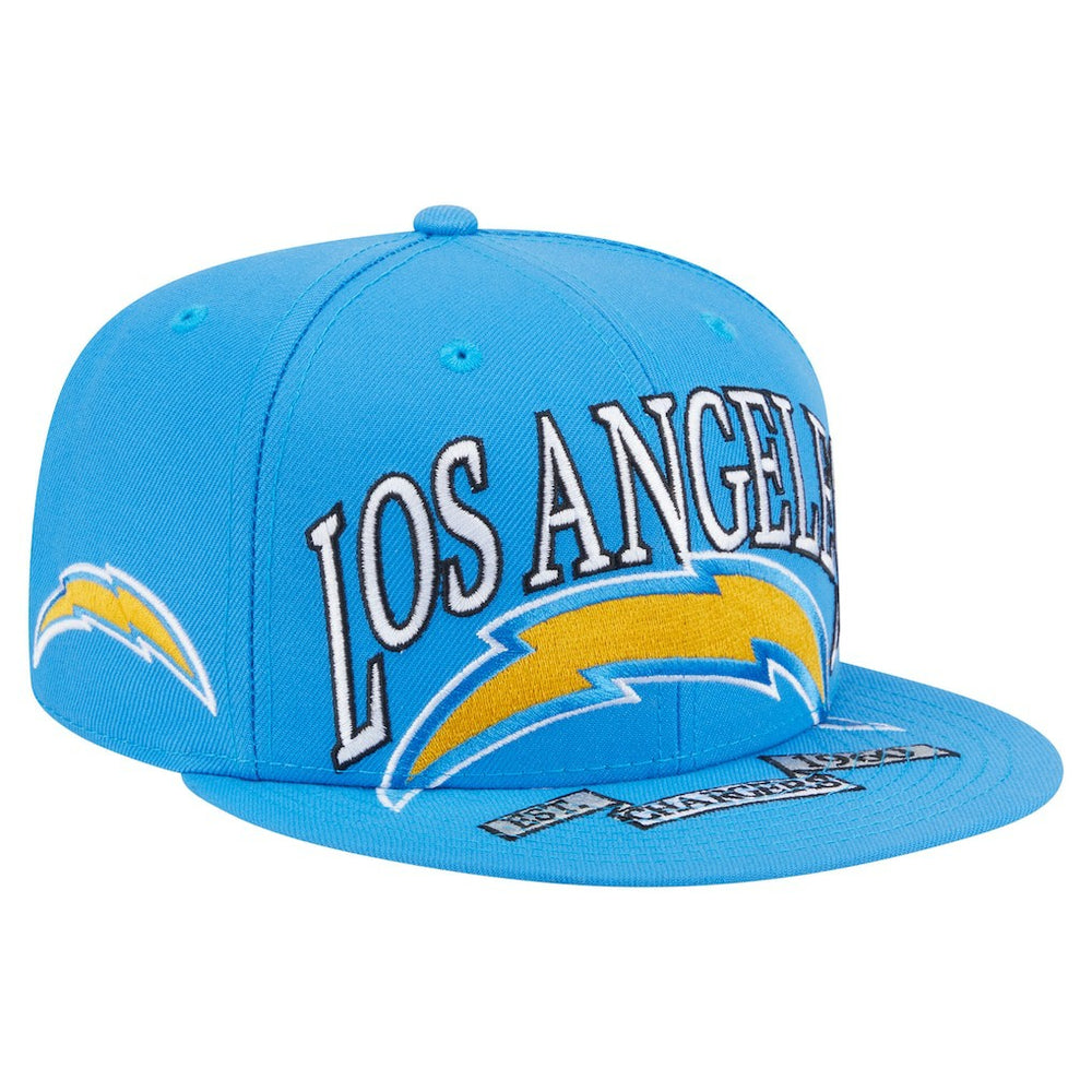 Los Angeles Chargers New Era Oversized 59FIFTY Fitted Hat Powder Blue - NFL