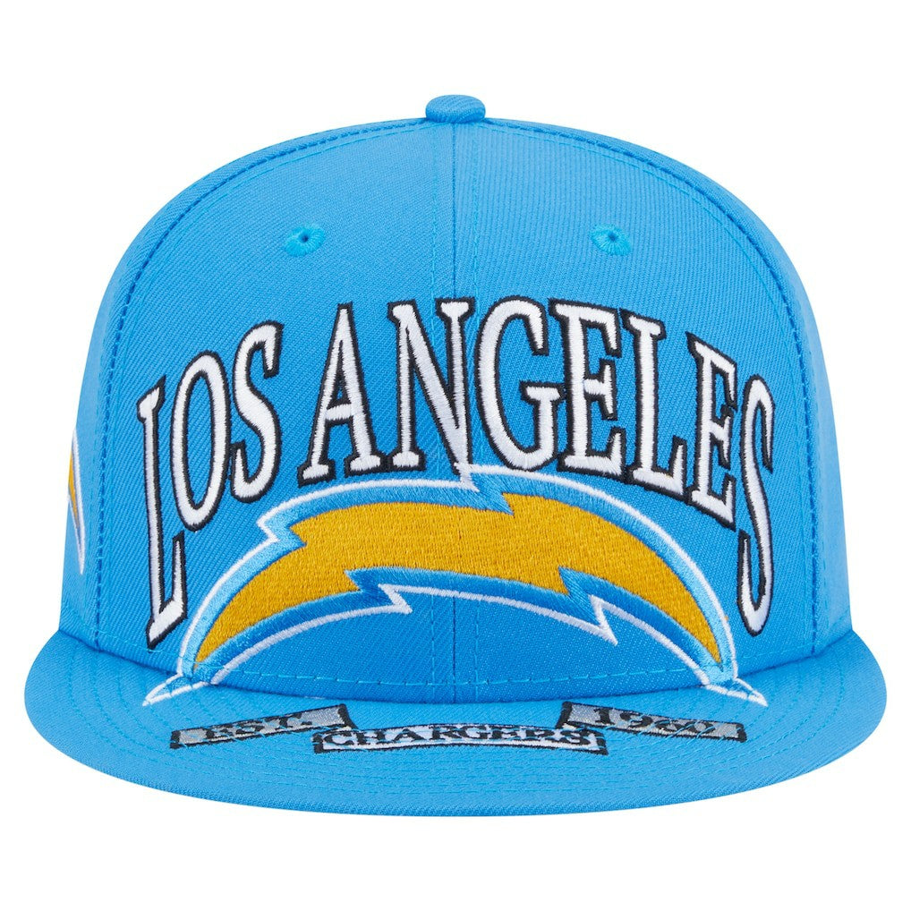 Los Angeles Chargers New Era Oversized 59FIFTY Fitted Hat Powder Blue - NFL