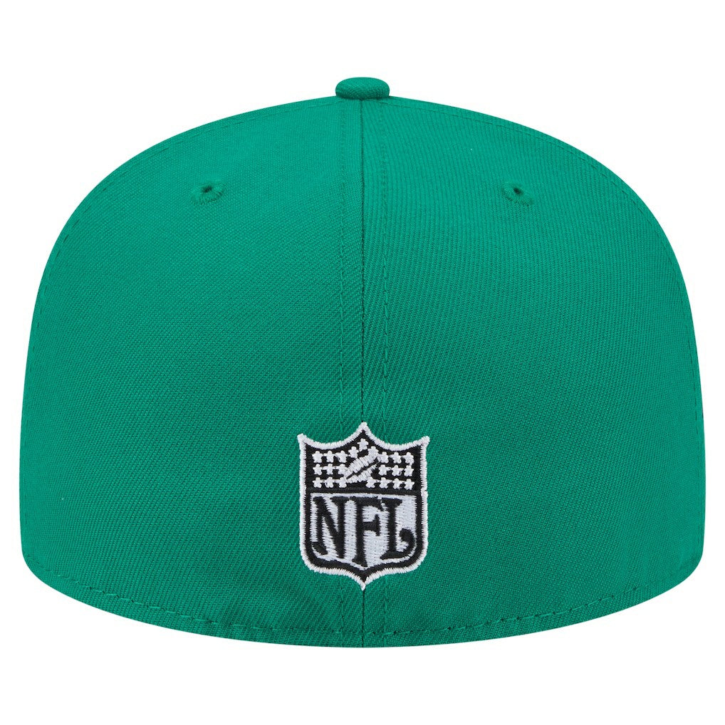 Philadelphia Eagles New Era Throwback Oversized 59FIFTY Fitted Hat Kelly Green - NFL