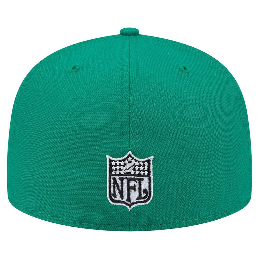 Philadelphia Eagles New Era Throwback Oversized 59FIFTY Fitted Hat Kelly Green - NFL