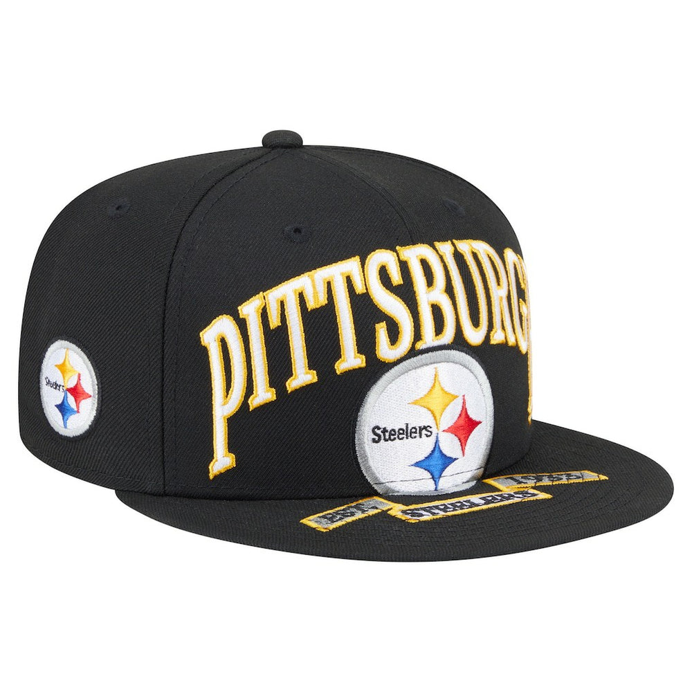 Pittsburgh Steelers New Era Oversized 59FIFTY Fitted Hat Black - NFL