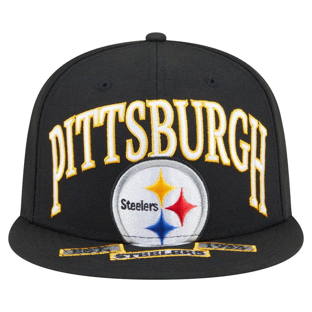 Pittsburgh Steelers New Era Oversized 59FIFTY Fitted Hat Black - NFL