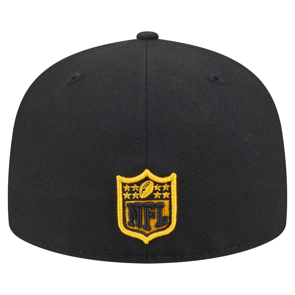 Pittsburgh Steelers New Era Oversized 59FIFTY Fitted Hat Black - NFL