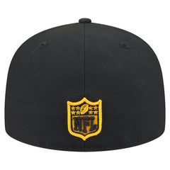 Pittsburgh Steelers New Era Oversized 59FIFTY Fitted Hat Black - NFL