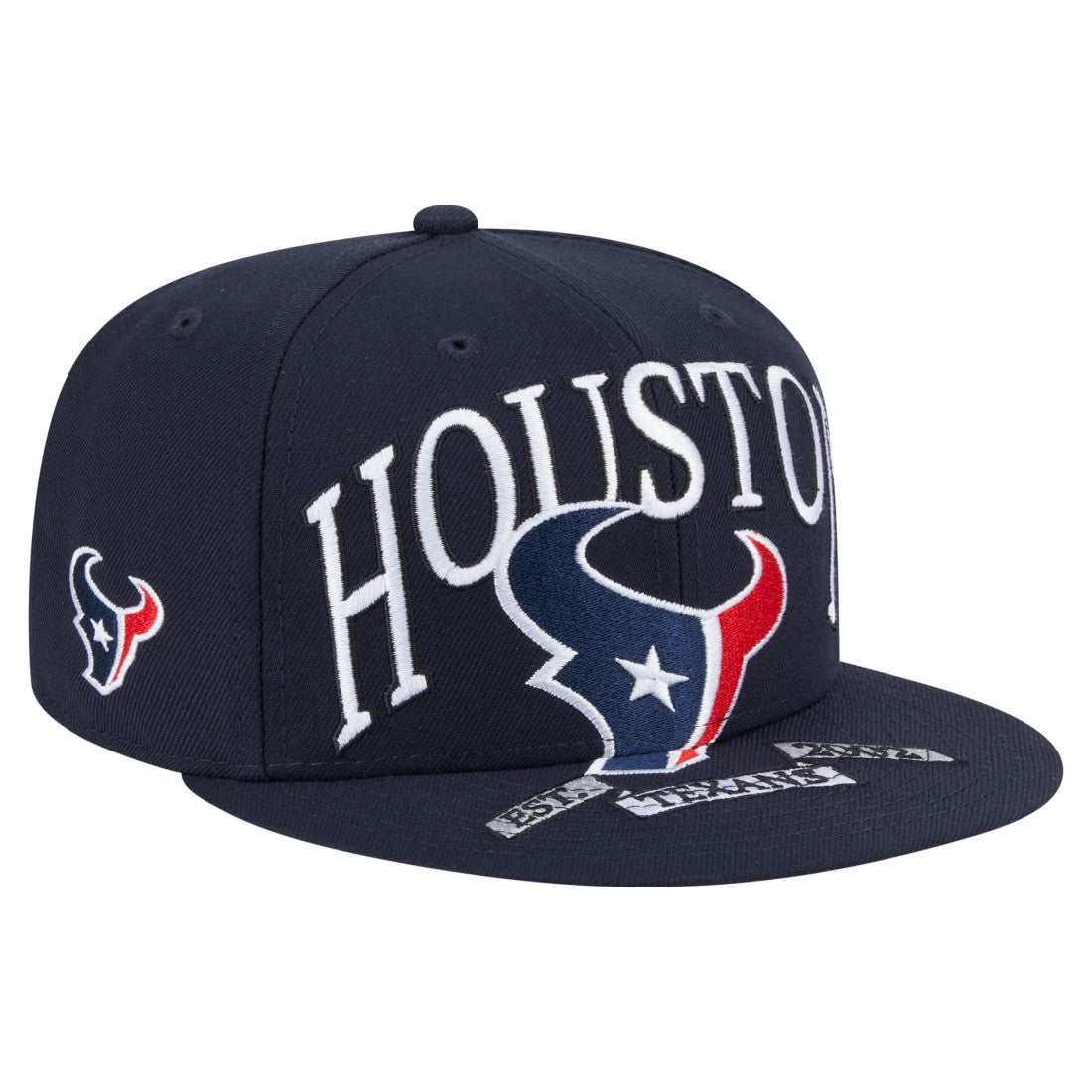 Houston Texans New Era Oversized 59FIFTY Fitted Hat Navy - NFL