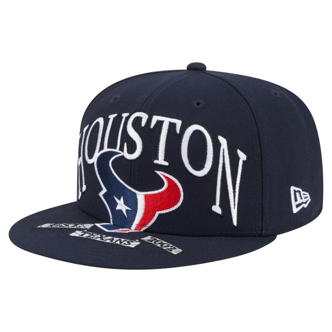 Houston Texans New Era Oversized 59FIFTY Fitted Hat Navy - NFL