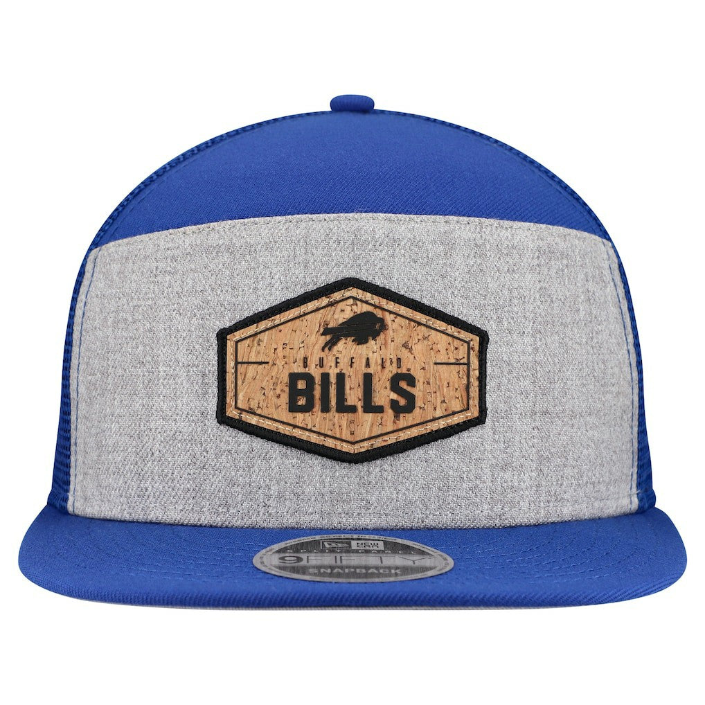 Buffalo Bills New Era Cork Split Panel 9FIFTY Trucker Snapback Hat Gray/Royal - NFL