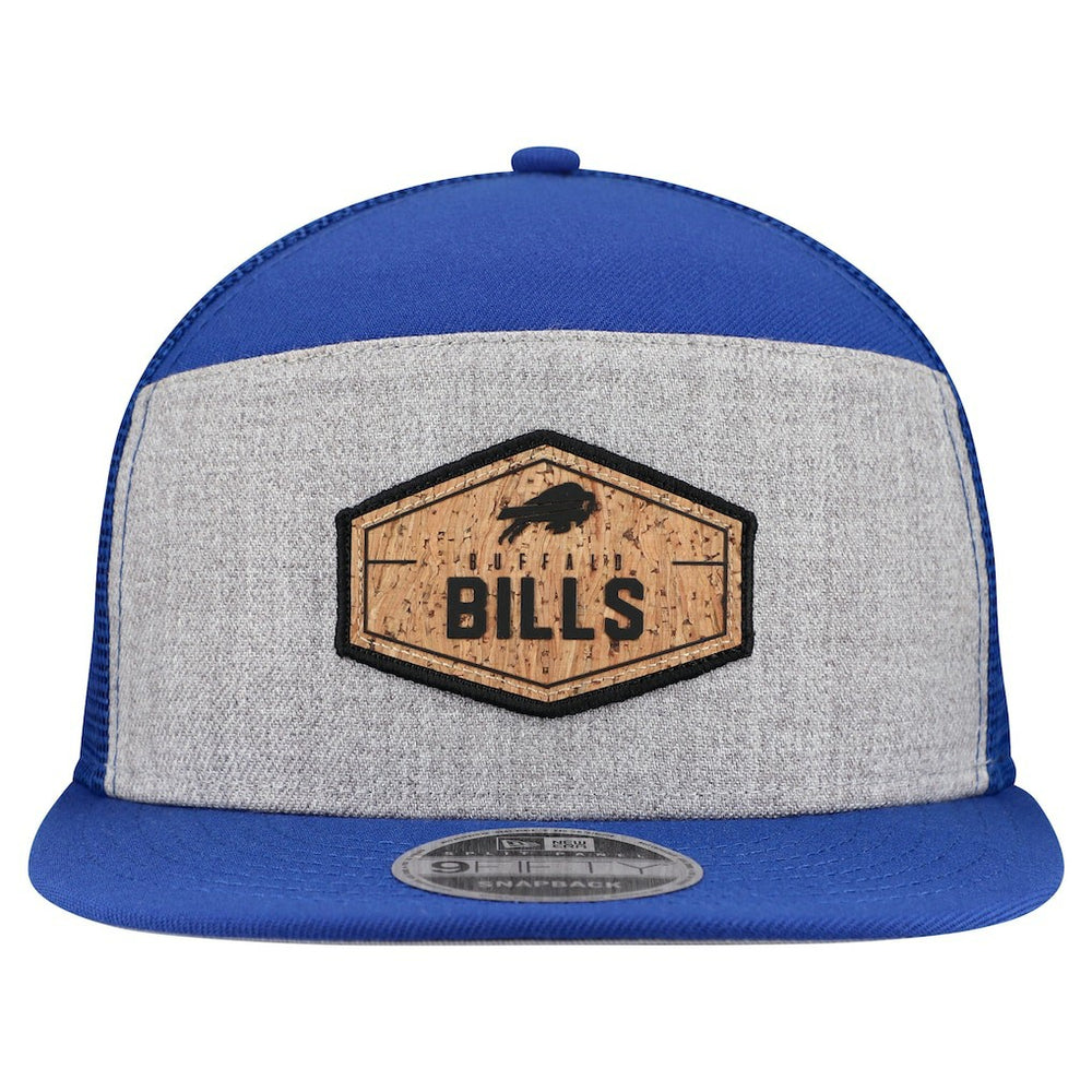 Buffalo Bills New Era Cork Split Panel 9FIFTY Trucker Snapback Hat Gray/Royal - NFL