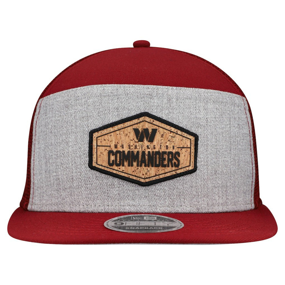 Washington Commanders New Era Cork Split Panel 9FIFTY Trucker Snapback Hat Gray/Burgundy - NFL