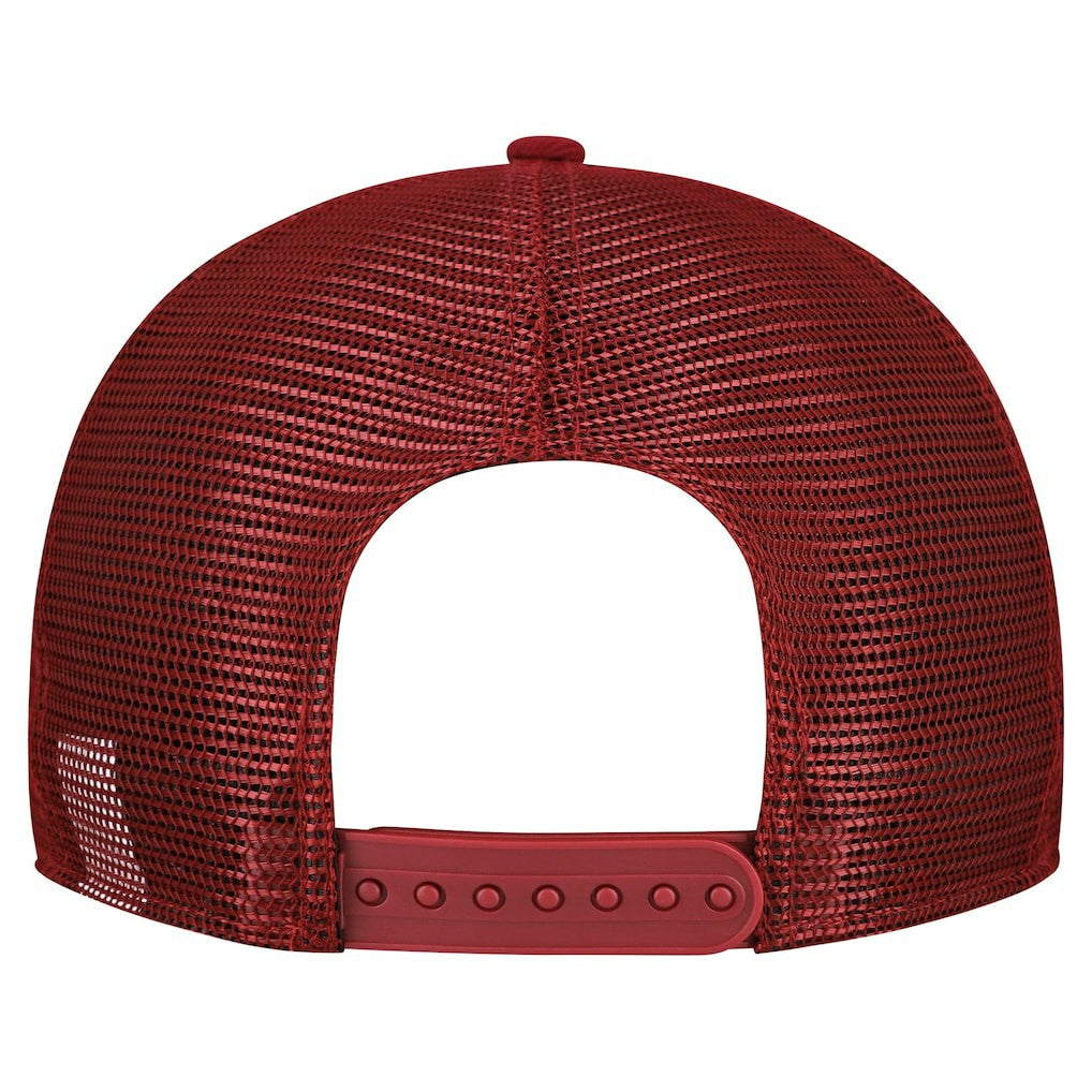 Washington Commanders New Era Cork Split Panel 9FIFTY Trucker Snapback Hat Gray/Burgundy - NFL