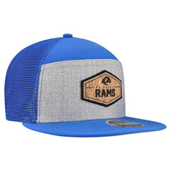 Los Angeles Rams New Era Cork Split Panel 9FIFTY Trucker Snapback Hat Gray/Royal - NFL