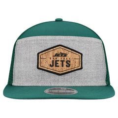 New York Jets New Era Cork Split Panel 9FIFTY Trucker Snapback Hat Gray/Green - NFL