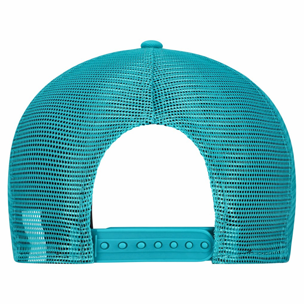 Miami Dolphins New Era Cork Split Panel 9FIFTY Trucker Snapback Hat Gray/Aqua - NFL