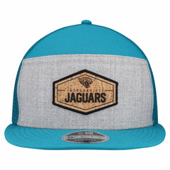 Jacksonville Jaguars New Era Cork Split Panel 9FIFTY Trucker Snapback Hat Gray/Teal - NFL
