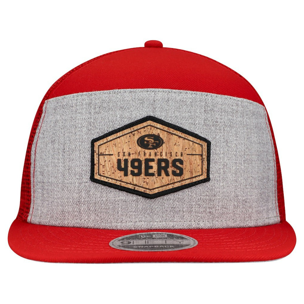 San Francisco 49ers New Era Cork Split Panel 9FIFTY Trucker Snapback Hat Gray/Scarlet - NFL