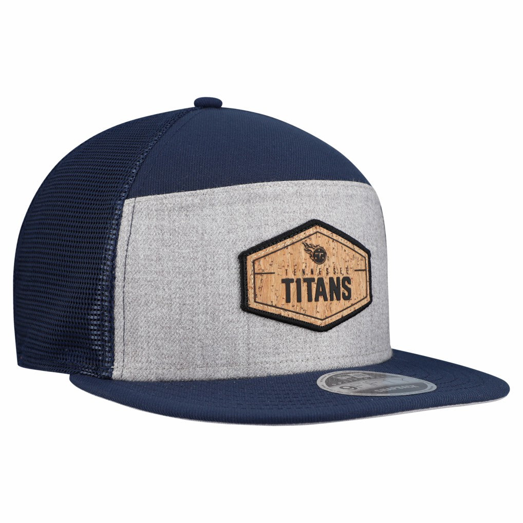 Tennessee Titans New Era Cork Split Panel 9FIFTY Trucker Snapback Hat Gray/Navy - NFL