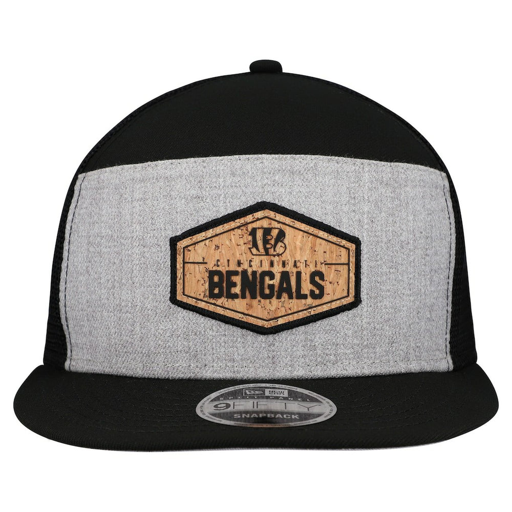 Cincinnati Bengals New Era Cork Split Panel 9FIFTY Trucker Snapback Hat Gray/Black - NFL