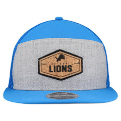 Detroit Lions New Era Cork Split Panel 9FIFTY Trucker Snapback Hat Gray/Blue - NFL