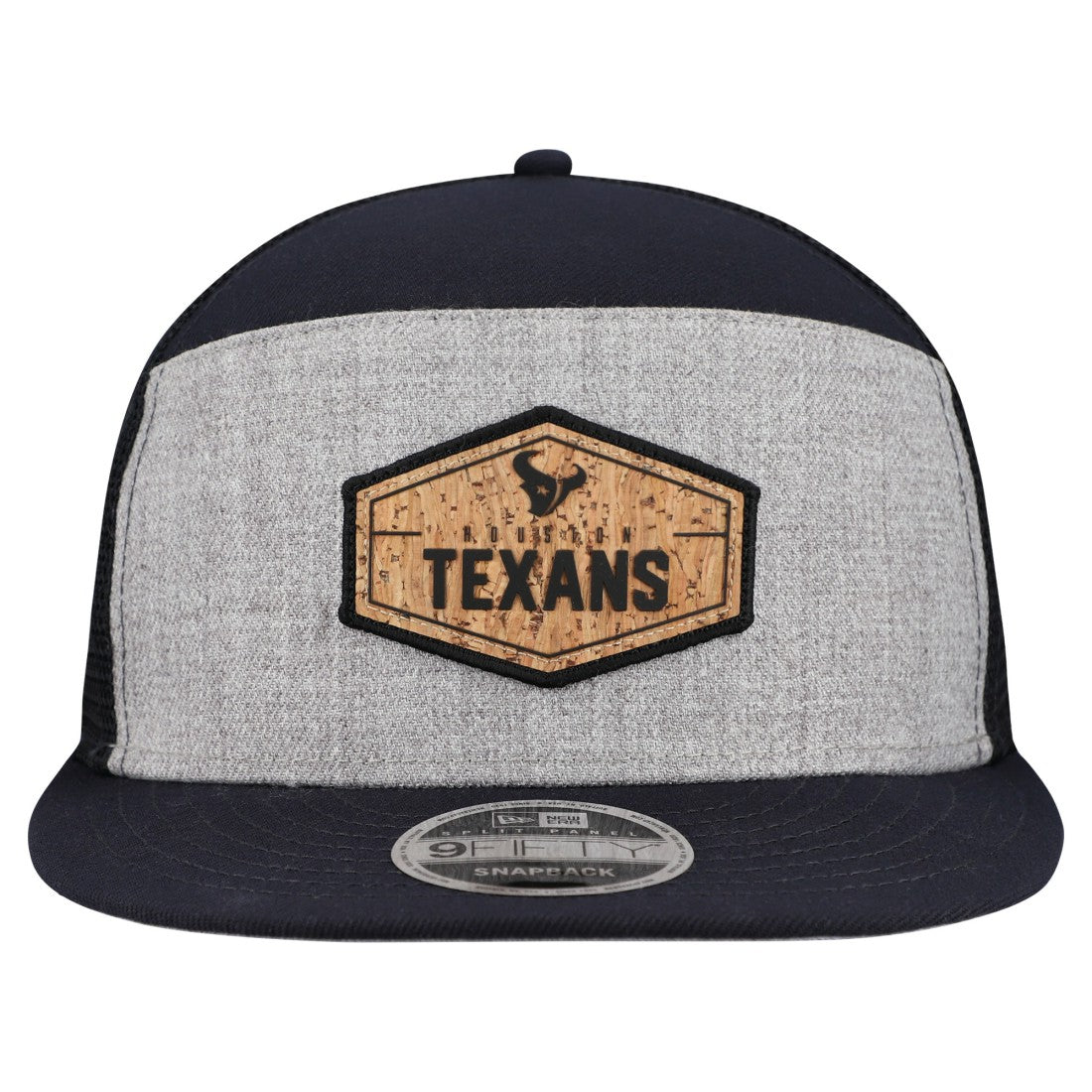 Houston Texans New Era Cork Split Panel 9FIFTY Trucker Snapback Hat Gray/Navy - NFL