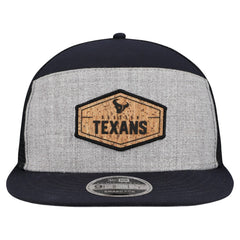 Houston Texans New Era Cork Split Panel 9FIFTY Trucker Snapback Hat Gray/Navy - NFL