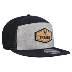 Houston Texans New Era Cork Split Panel 9FIFTY Trucker Snapback Hat Gray/Navy - NFL