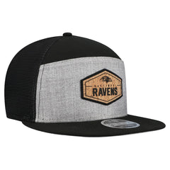 Baltimore Ravens New Era Cork Split Panel 9FIFTY Trucker Snapback Hat Gray/Black - NFL