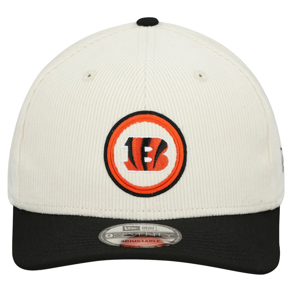Cincinnati Bengals New Era Loyal Corduroy 9SEVENTY Adjustable Hat Stone - NFL