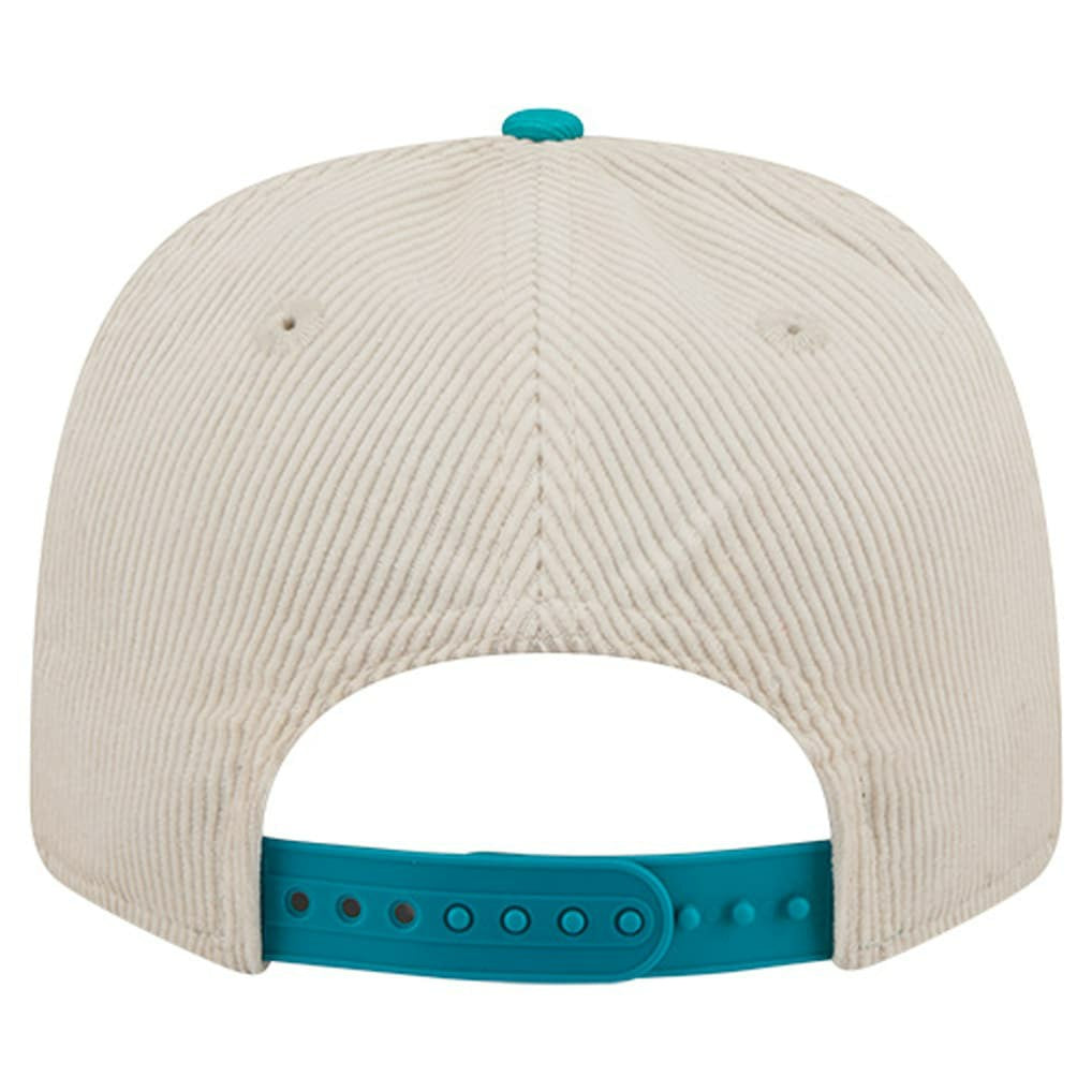 Miami Dolphins New Era Loyal Corduroy 9SEVENTY Adjustable Hat Stone - NFL