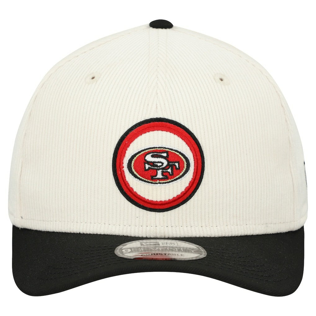 San Francisco 49ers New Era Loyal Corduroy 9SEVENTY Adjustable Hat Stone - NFL
