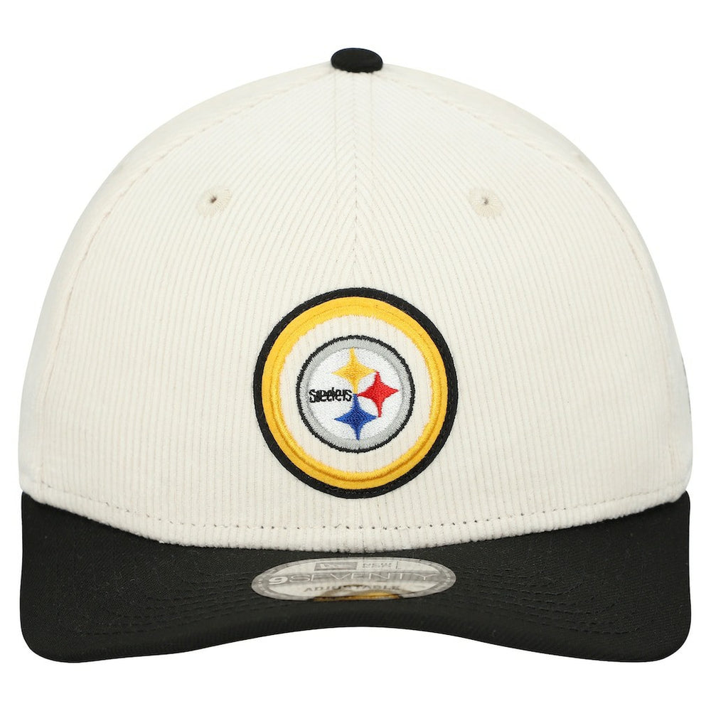 Pittsburgh Steelers New Era Loyal Corduroy 9SEVENTY Adjustable Hat Stone - NFL
