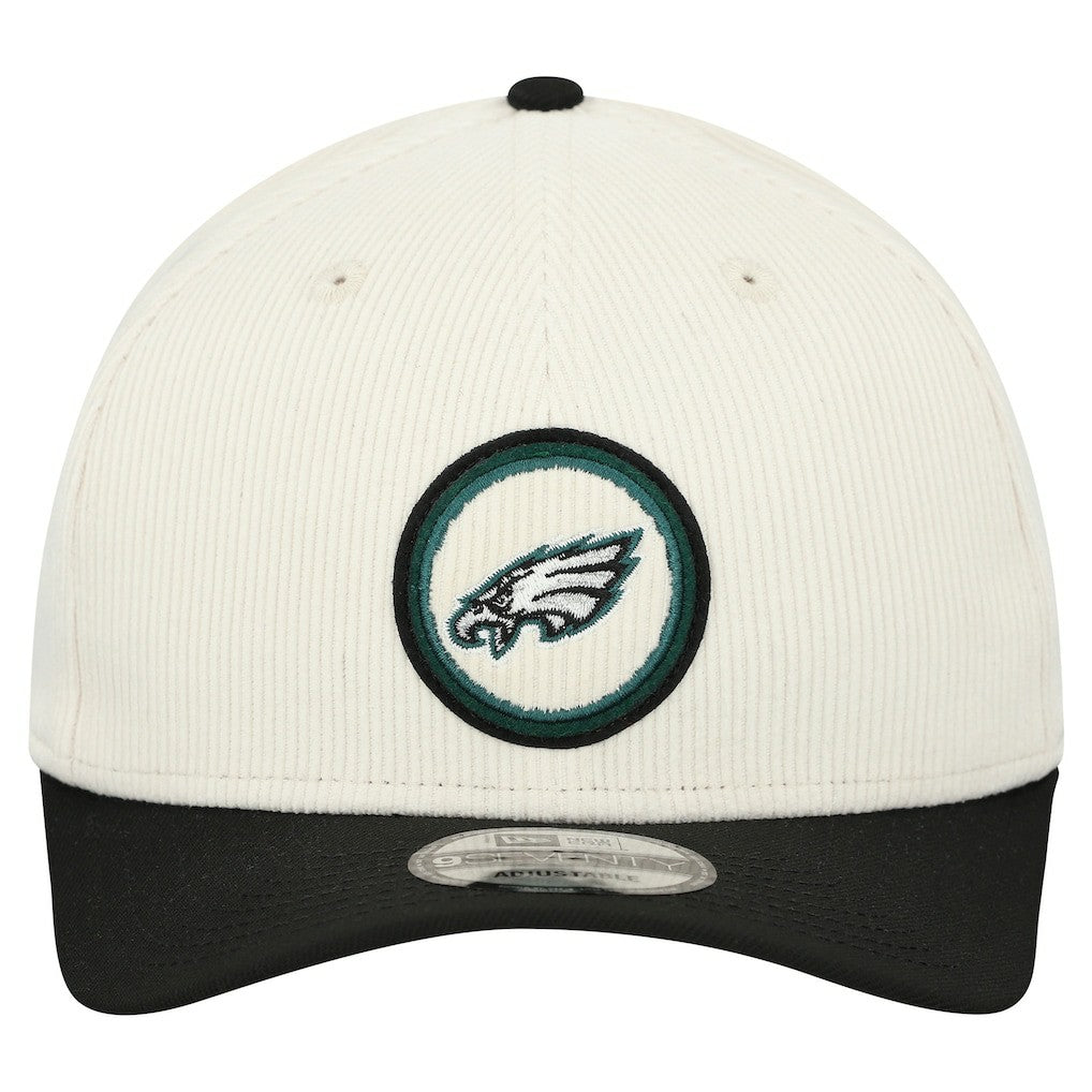 Philadelphia Eagles New Era Loyal Corduroy 9SEVENTY Adjustable Hat Stone - NFL