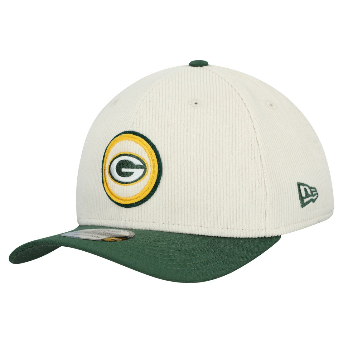 Green Bay Packers New Era Loyal Corduroy 9SEVENTY Adjustable Hat Stone - NFL