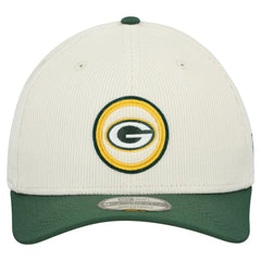 Green Bay Packers New Era Loyal Corduroy 9SEVENTY Adjustable Hat Stone - NFL