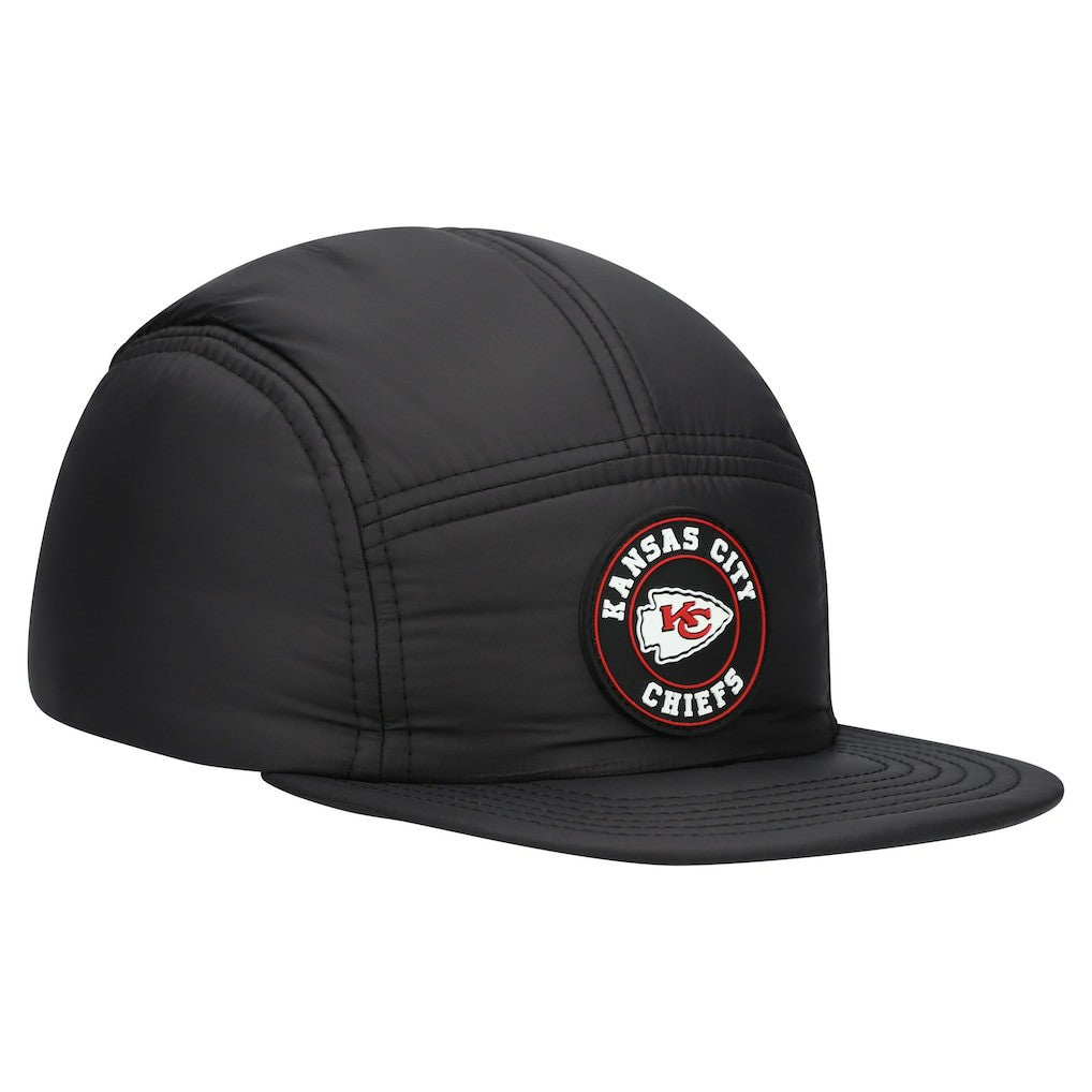 Kansas City Chiefs New Era Quilted Camper Adjustable Hat Black - NFL