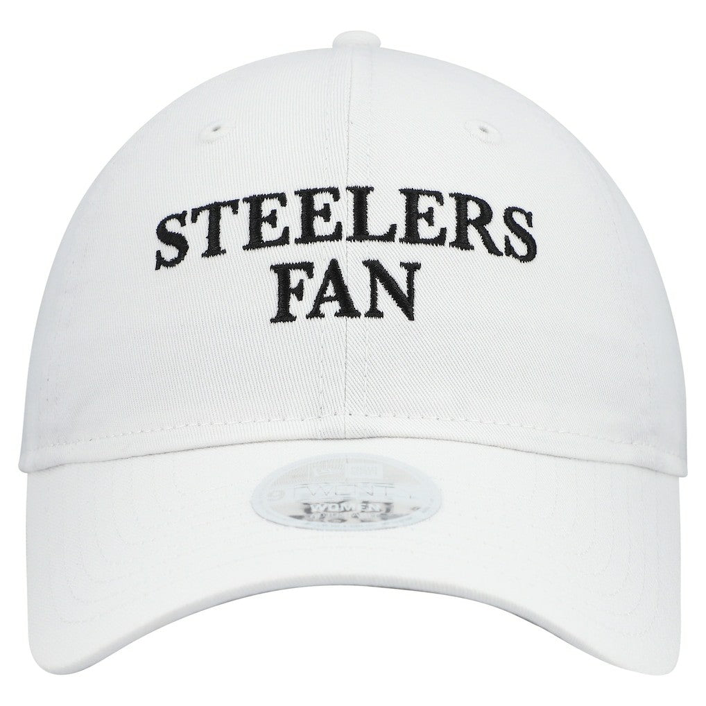 Pittsburgh Steelers New Era Women's Team Fan 9TWENTY Adjustable Hat White - NFL