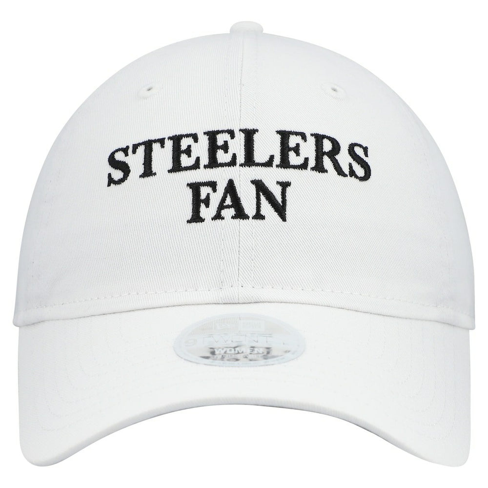 Pittsburgh Steelers New Era Women's Team Fan 9TWENTY Adjustable Hat White - NFL
