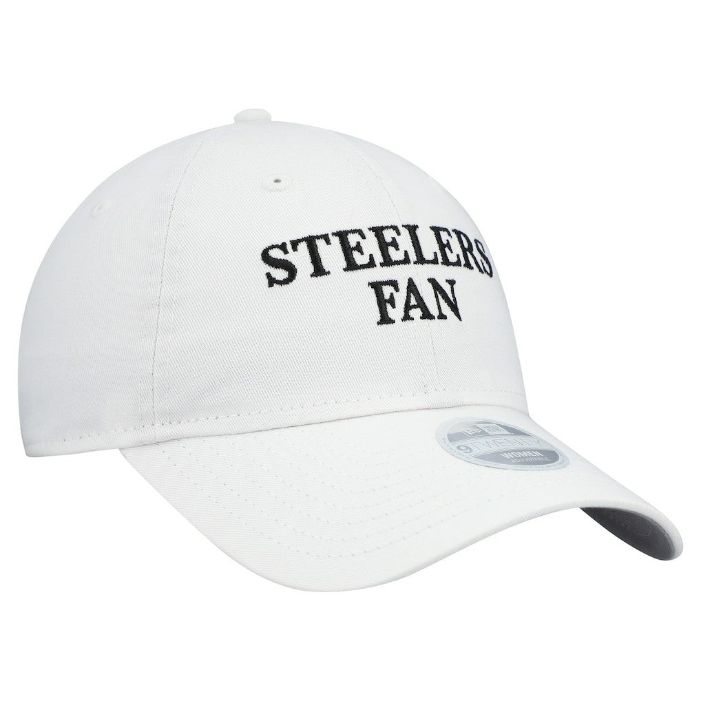 Pittsburgh Steelers New Era Women's Team Fan 9TWENTY Adjustable Hat White - NFL