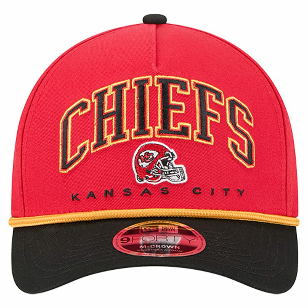 Kansas City Chiefs New Era Arch COOLERA 9FORTY A-Frame M-Crown Adjustable Hat Red - NFL